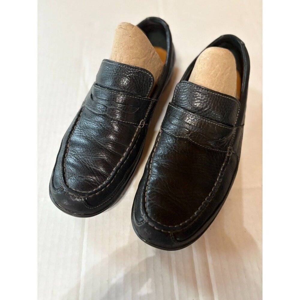 Cole Haan Black Leather Loafers Mens Dress Shoes Classic Comfortable